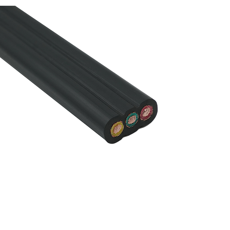 Kopparkärna PVC-isolerad PVC-mantel Skärmad hiss platt kabel