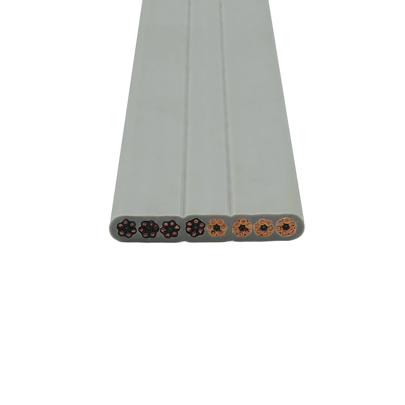 Kopparkärna PVC-isolerad PVC-mantel Hiss platt kabel