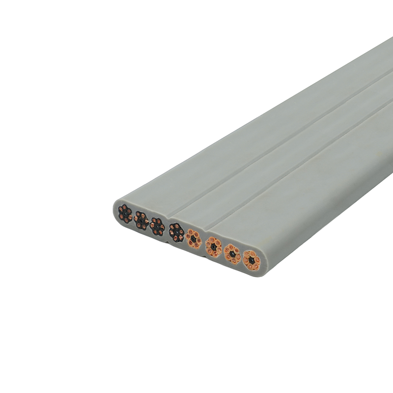 Kopparkärna PVC-isolerad PVC-mantel Hiss platt kabel