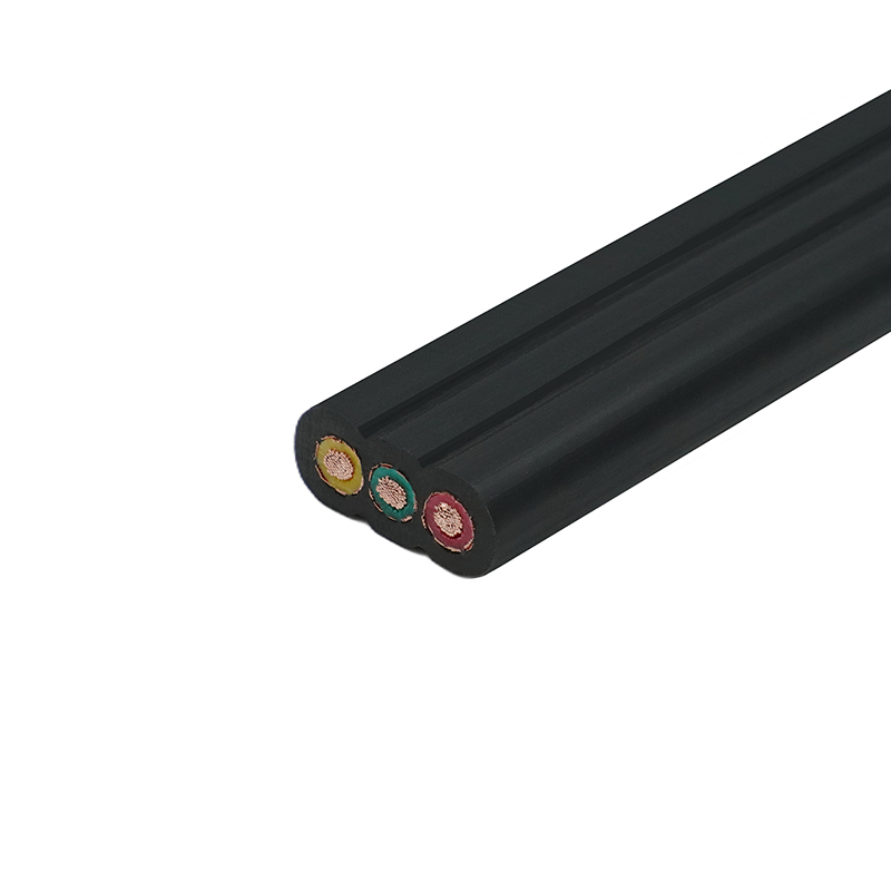 Kopparkärna PVC-isolerad PVC-mantel Skärmad hiss platt kabel