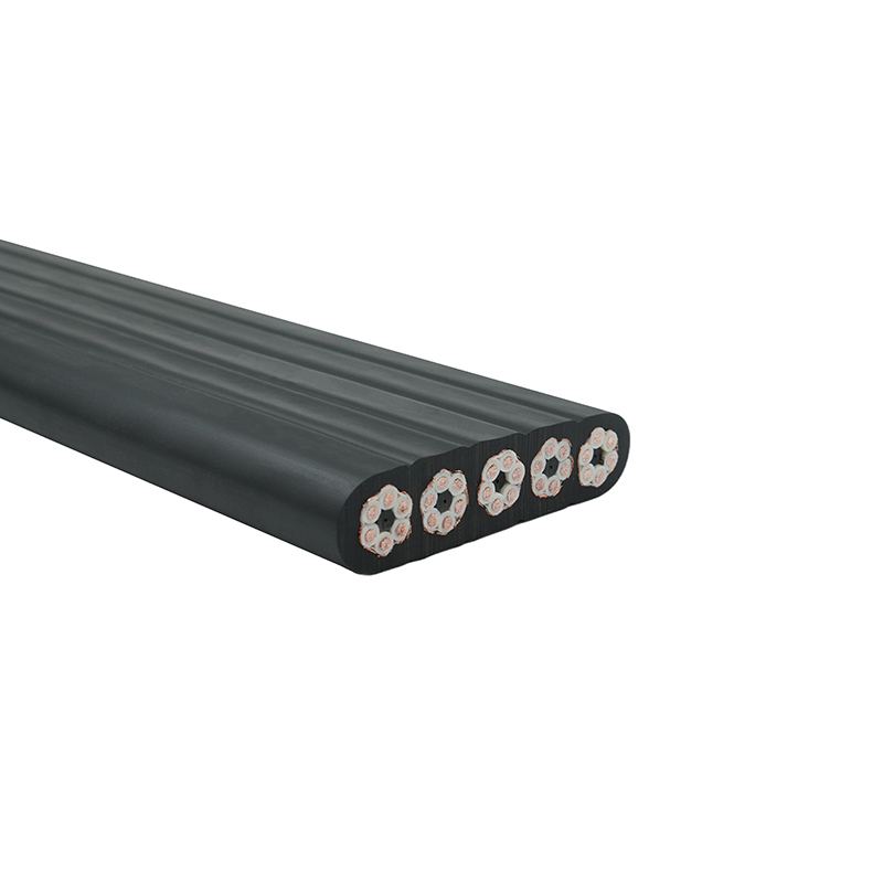 Sammansatt mantel skärmad kran resande platt kabel