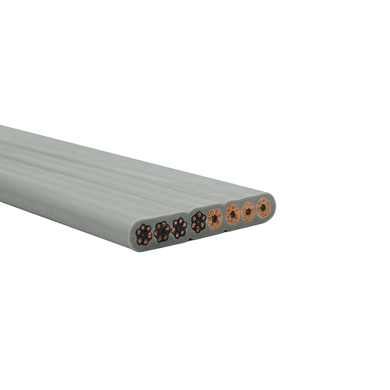 Kopparkärna PVC-isolerad PVC-mantel Hiss platt kabel