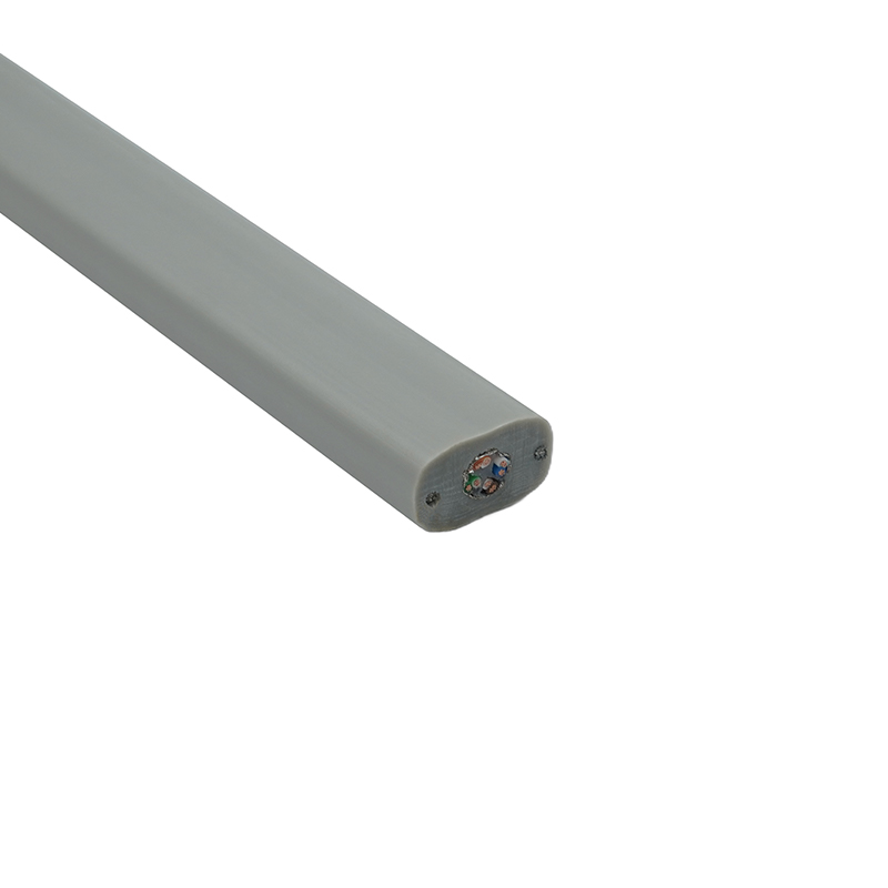 Hiss platt kabel med ståltråd och 1 Cat6 patchkabel